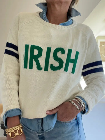 IRISH Campus Sweater with Navy Stripes