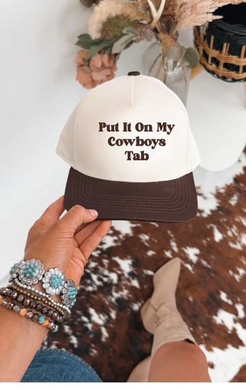 Two Tone Cap - Put It On My Cowboys  Tab Brown /Beige)