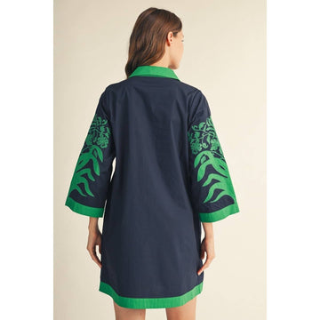 Baroque Floral Embroidered Dress