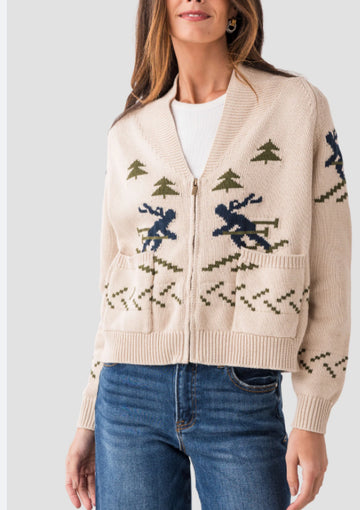 Skier Cotton Cardigan