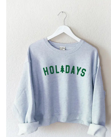 Holidays graphic crop fleece