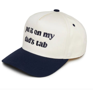 Two Tone Cap - Put It On My Dad's Tab (Navy/Beige)
