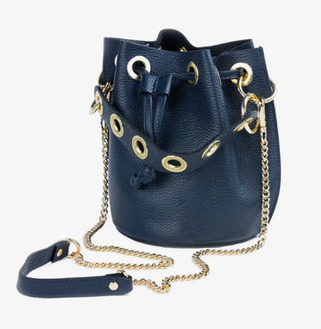 Italian leather Bucket Bag THREE colors