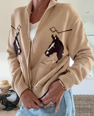 Horse Cotton Cardigan