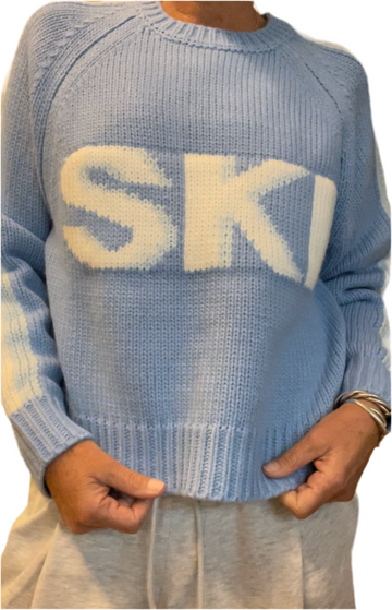 Chunky Acrylic SKI Sweater in Sky