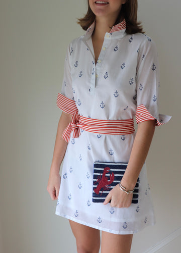 3/4 Sleeve Sconset Anchor Dress