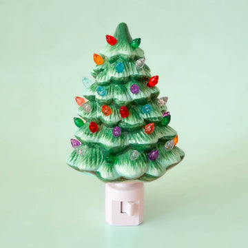 Vintage Tree Night Light in Green