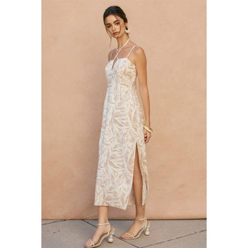 Driftwood Dreams V Cut Sleeveless Maxi Dress