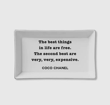 Best things in life trinket tray