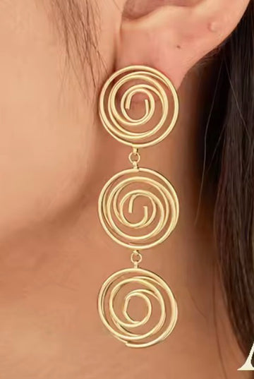 Spiral drop Earrings