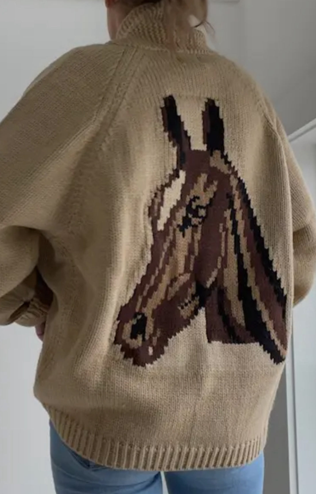 Horse Cardigan Navy