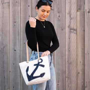 Navy Anchor Essential Handbag