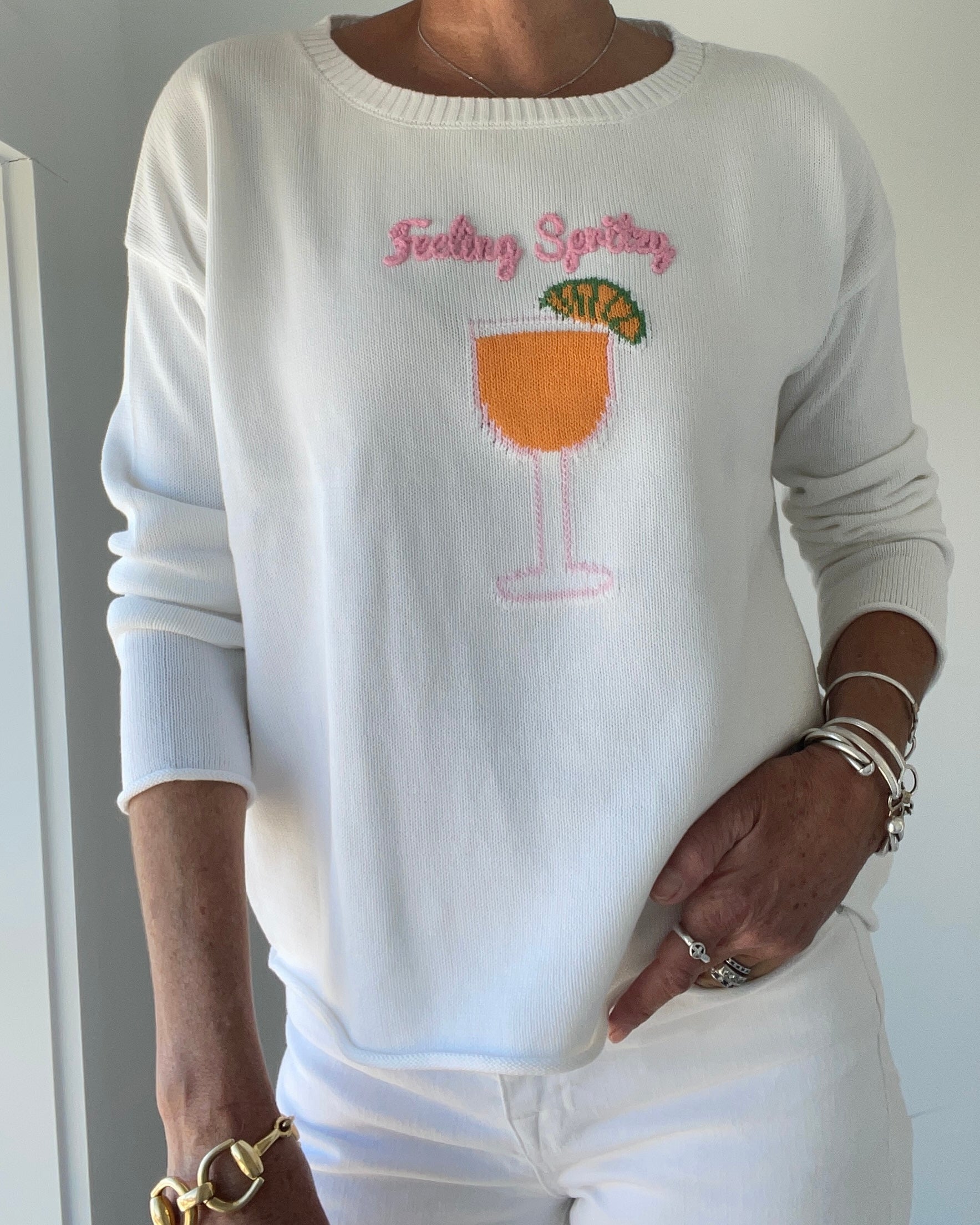 Pink Classic Tennis Sweater | Pink Pineapple Shop