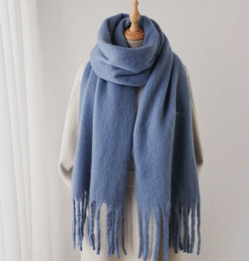 Nordic chunky scarf in Blue