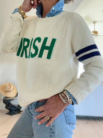 IRISH Campus Sweater with Navy Stripes