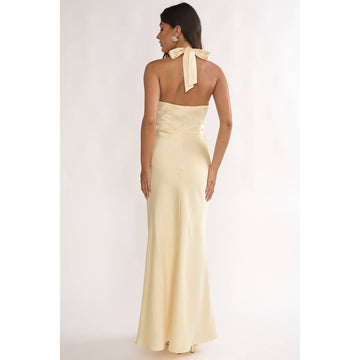 Buttercup Silk Cowl Neck Gown