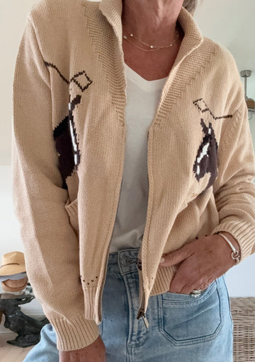 Horse Cotton Cardigan