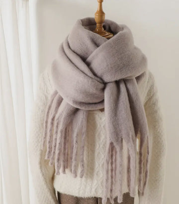 Nordic chunky scarf in Latte