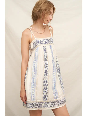 Lurex mini tassel dress