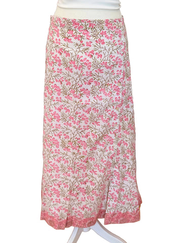 Petal Pink Hand Blocked Maxi Skirt (Exclusive PP)
