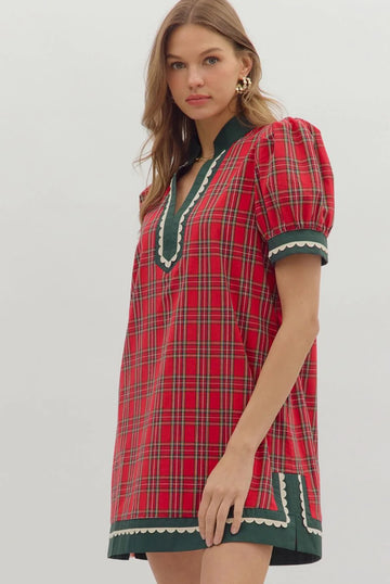 Poinsettia Shift Dress