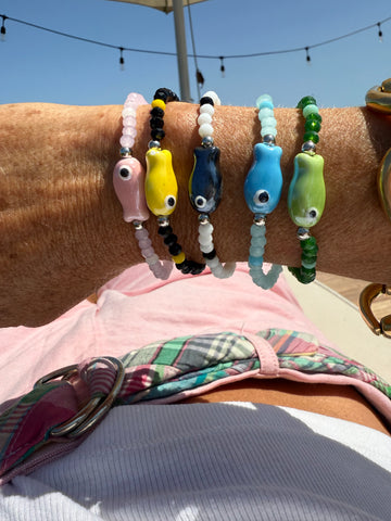 Glass fish beaded  bracelets