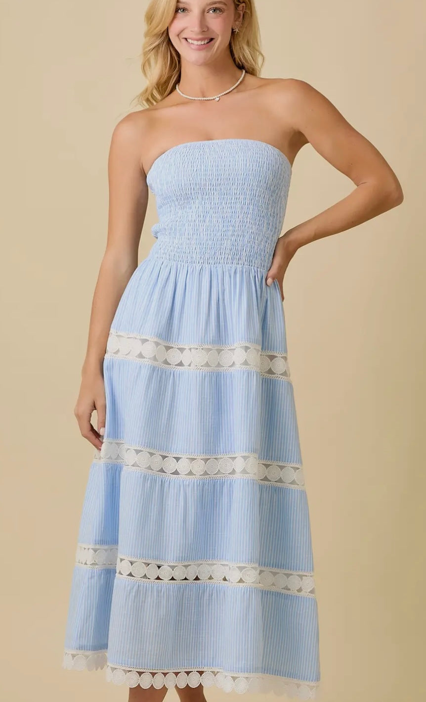 ワンピース Paddington Long Dress pale blue PO962-COBALT-KENDALL.jpg?v=