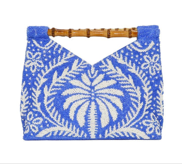 Beaded Bamboo Handle Palm Purse