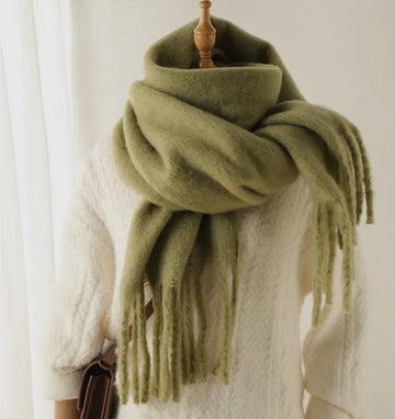 Nordic chunky scarf in Sage