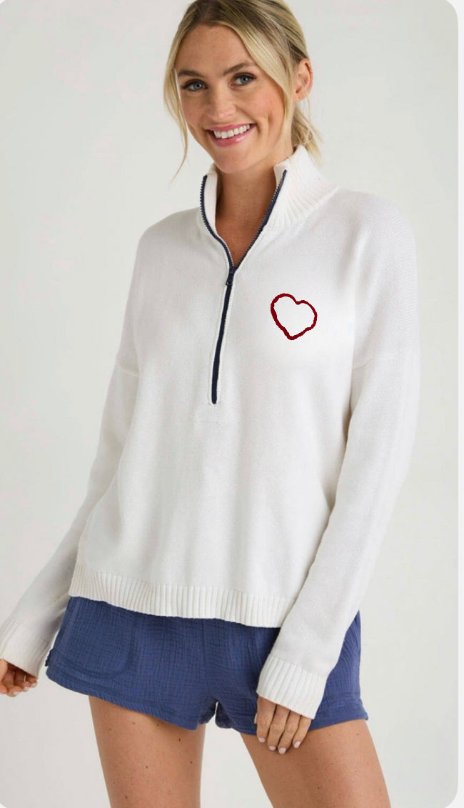 【KOOLOSET】Stripe Half Zip-Up Knit KOOLOSET】Stripe Half Zip-Up Knit