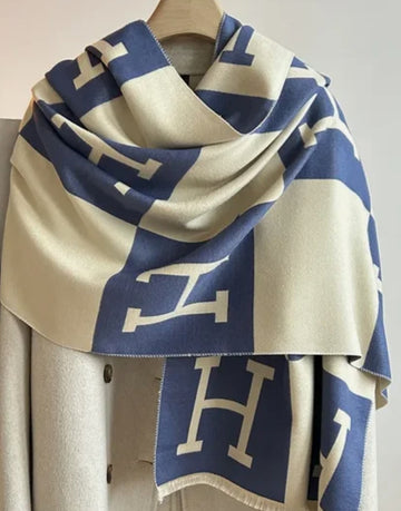 Blue H Scarf