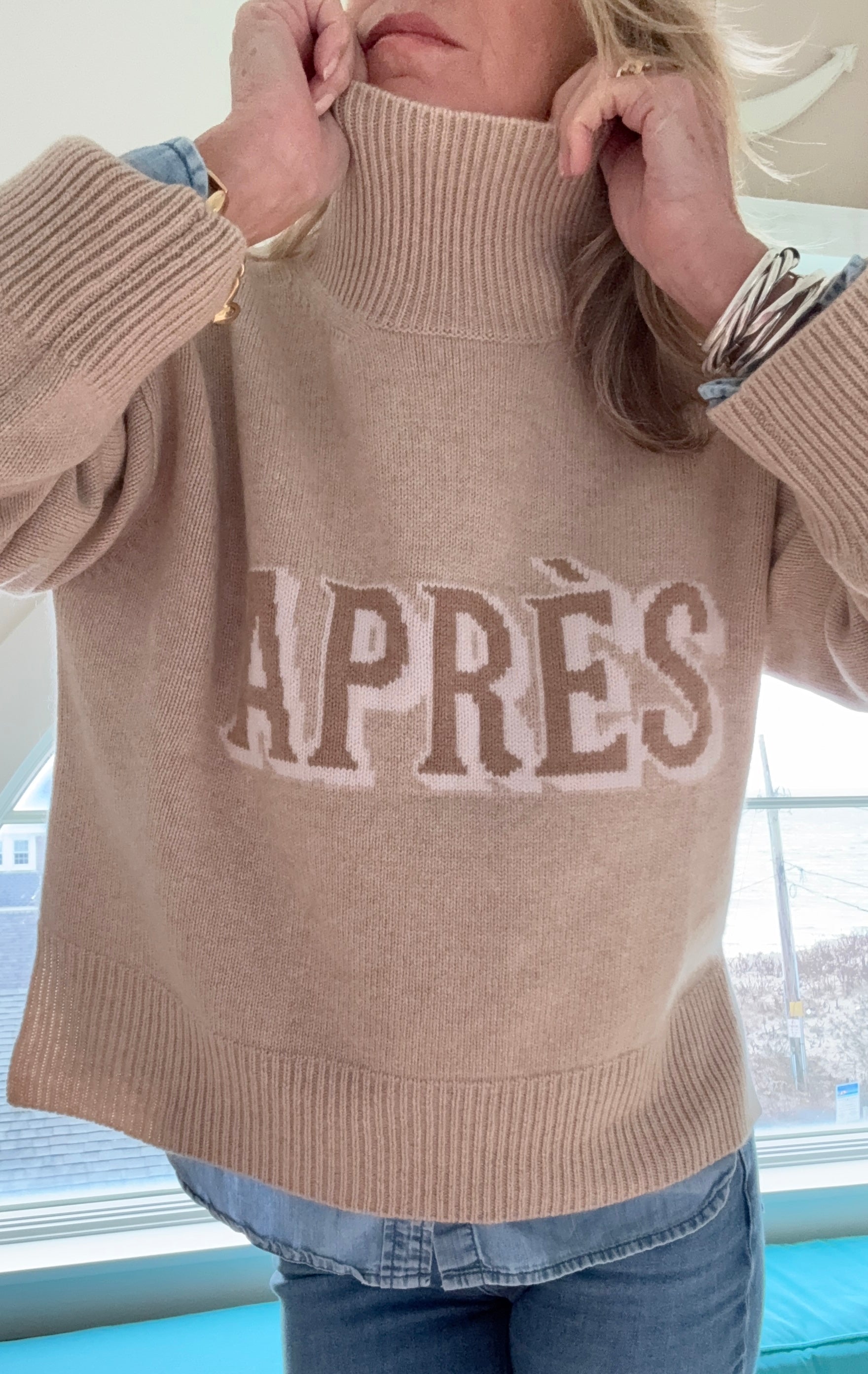 Après-Ski 100% Perfected Cashmere Turtleneck Sweater In Camel