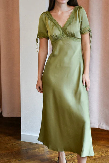 Whisper Sage Midi Dress