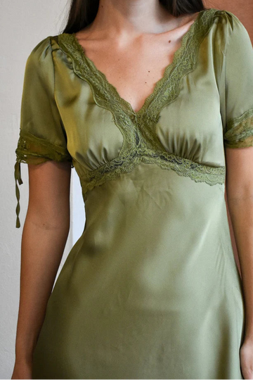 Whisper Sage Midi Dress