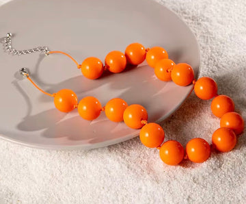 Gumball Necklace in Orange