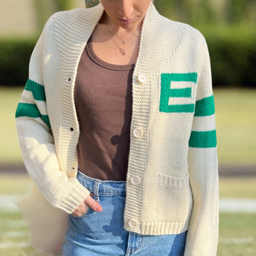 varsity Cardigan fly Eagles  Sweater