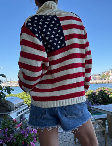 ZIP Varsity Flag Cardigan