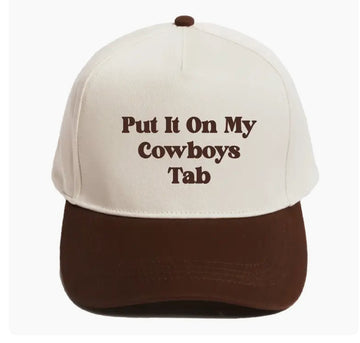 Two Tone Cap - Put It On My Cowboys  Tab Brown /Beige)