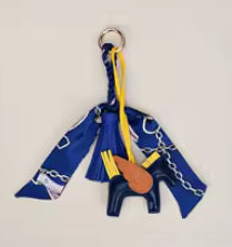Equine Small pony and scarf bag charm THREE COLORS