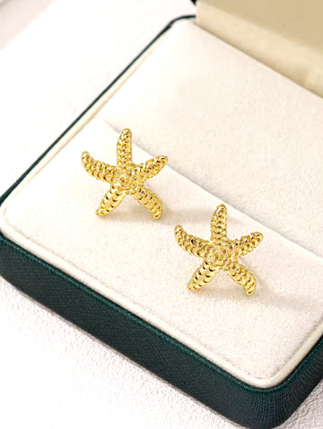 Gold  Starfish Earring