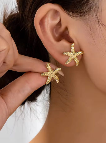 Gold  Starfish Earring