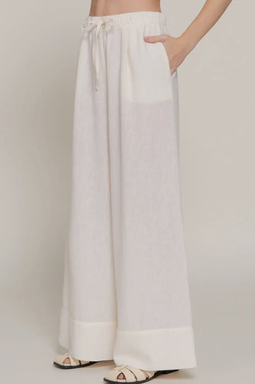 Jules white Linen look pants