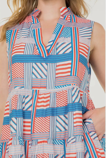 Patriotic patchwork flag dress