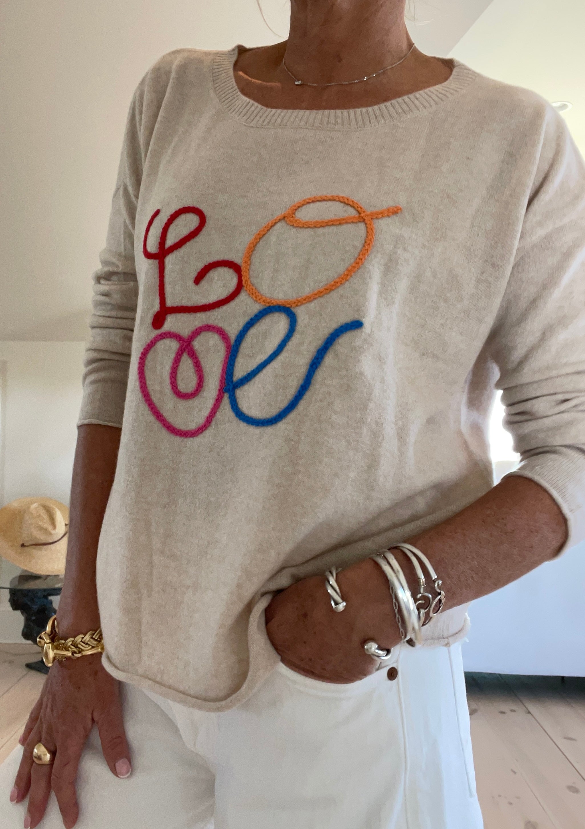 LOVE Cashmere Boxy Sweater | Pink Pineapple Shop