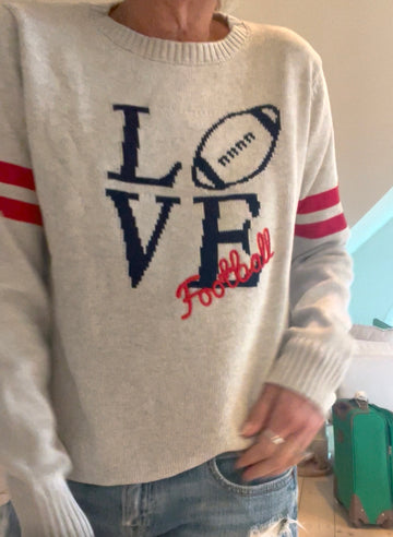 Football Love gray 100% Cotton