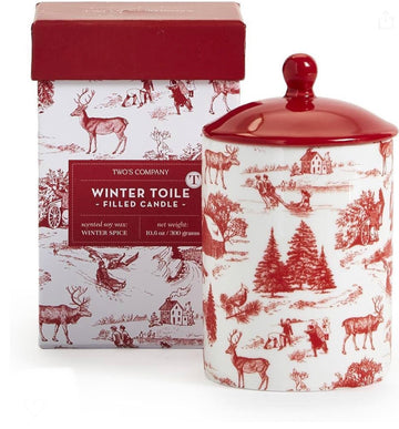 Winter Toile Soy Candle