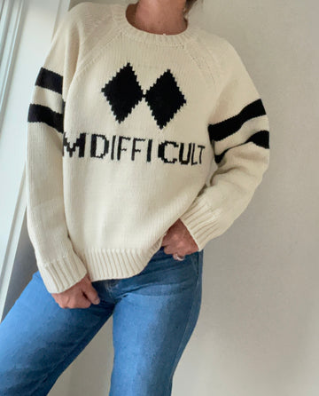 Classic Chunky I'm Difficult SKI Sweater