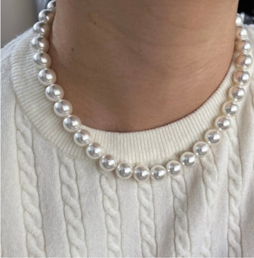 10 MM real shell pearl necklace