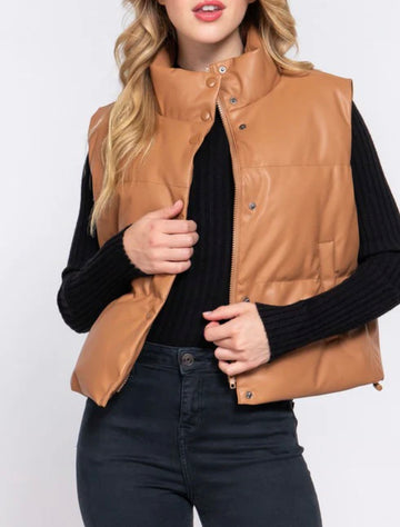 Buttery soft faux leather vest
