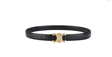 Simple leather black belt